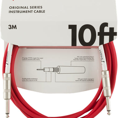 Fender Original Series 10ft Instrument Cable, Fiesta Red