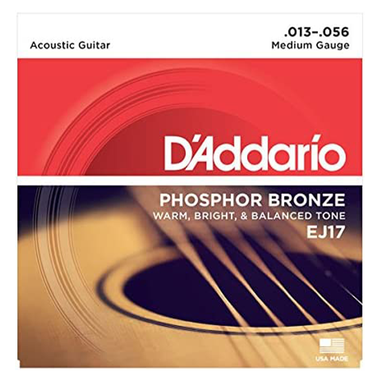 D’Addario EJ17 Phosphor Bronze String Set – Medium (13-56)
