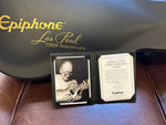 Epiphone Ltd Ed Les Paul Custom 100th Anniversary Electric Guitar - Inc Anniversary Hard Case - pickgaurd hand signed by Les Paul