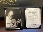 Epiphone Ltd Ed Les Paul Custom 100th Anniversary Electric Guitar - Inc Anniversary Hard Case - pickgaurd hand signed by Les Paul