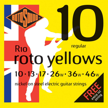 Rotosound R10 Nickel Regular Gauge Electric Guitar Strings (10 13 17 26 36 46)
