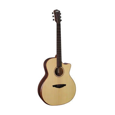 Veelah V4 Series Guitar - Acoustic GA with Cutaway, Solid Top, Arm Rest, Natural w/ Veelah Luxury Padded Gig Bag