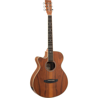 Tanglewood Reunion Pro Series TRU4CEAWLH Electro-Acoustic Left-Handed Super Folk Cutaway, Black Walnut