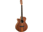 Tanglewood Reunion Pro Series TRU4CEAWLH Electro-Acoustic Left-Handed Super Folk Cutaway, Black Walnut