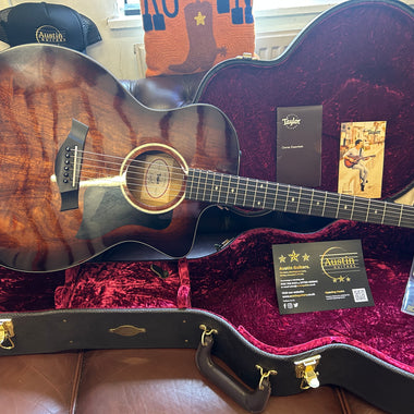 Taylor 224ce-K Deluxe Koa Grand Auditorium Electro Acoustic Guitar - Taylor Hard Case