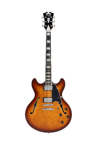 ギター D'AngelicoPremierMini DC Dark Iced Burst D'Angelico Premier Mini DC - Dark Iced Tea Burst with
